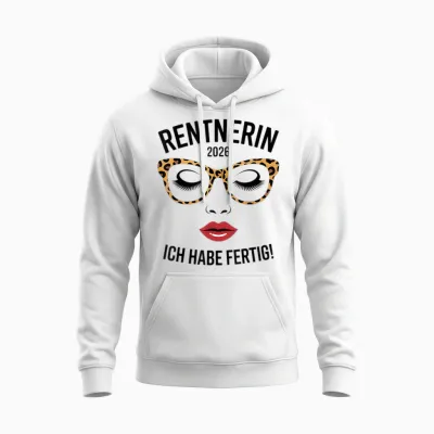 Pensioner 2026 Women's Retirement Retirement Unisex Hoodie - White