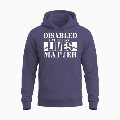 Honoring Veteran Disabled Veteran Lives Matter Unisex Hoodie - Heather Sport Dark Navy
