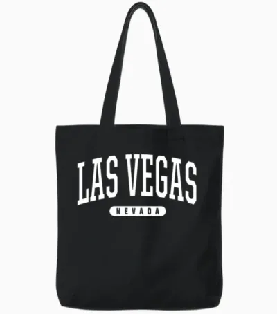 Las Vegas College University Style Nv Usa Tote Bags - Black