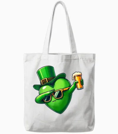 Irish Pub Ireland Beer Drinking Funny Patricks Day T-Shirt, Black Tote Bags - White