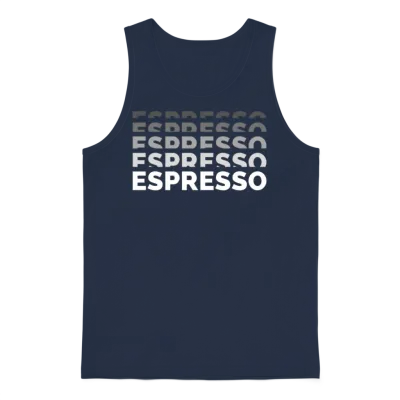 Espresso Coffee Design Unisex Tank Top - Navy