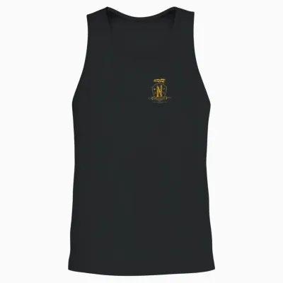 Wednesday Season 2 Nevermore Camp Outcast Left Pocket Logo Unisex Tank Top - Black