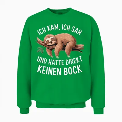 Sloth Saying Funny Teenager Sleep Shirt Sleep T-Shirt, Black Unisex Sweatshirt - Irish Green