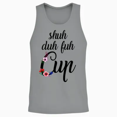 Shuh Duh Fuh Cup Flowers Unisex Tank Top - Sport Grey