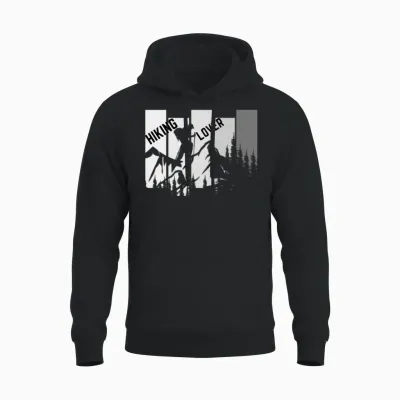 Hiking Lover Unisex Hoodie - Black