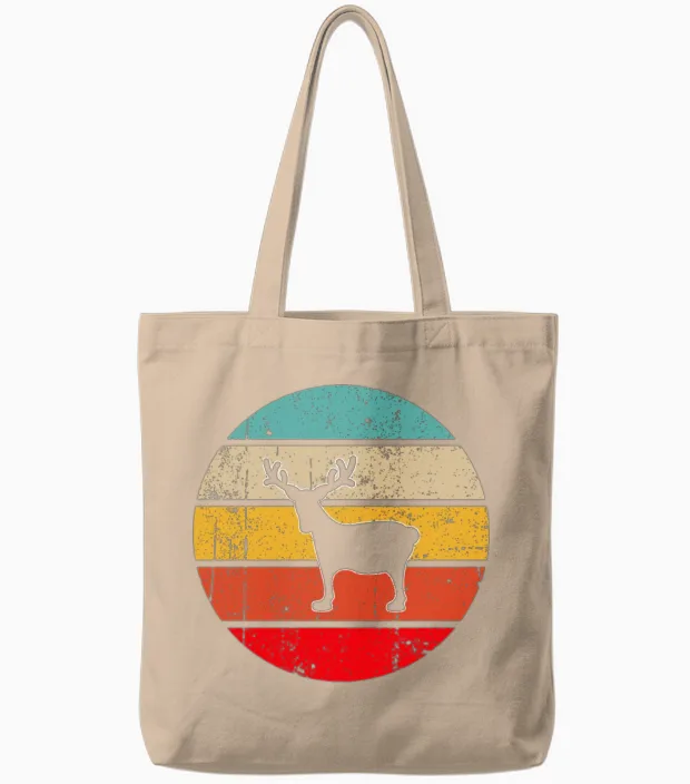 Moose Retro Tote Bags in Natural