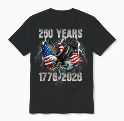 250 Jahre Geburtstag 4. Juli Amerika Usa 250. Jahrestag Unisex T-Shirt - Black