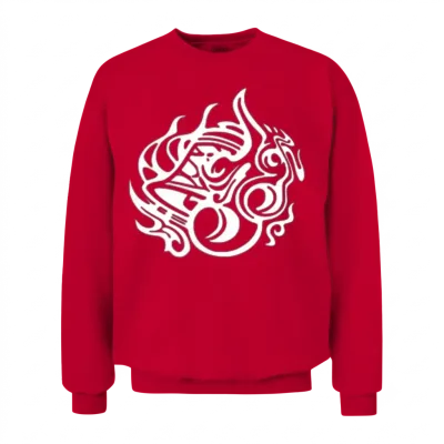 Hestia Familia Crest Emblem Front and Back Unisex Sweatshirt - Red