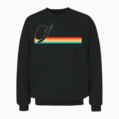 Koala Retro Unisex Sweatshirt - Black
