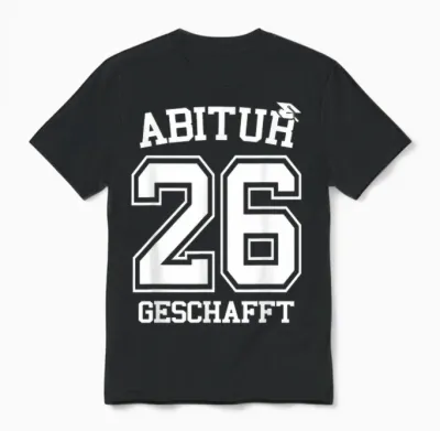 Abitur 2026 Geschafft Abi Ak 2026 Unisex T-Shirt - Black