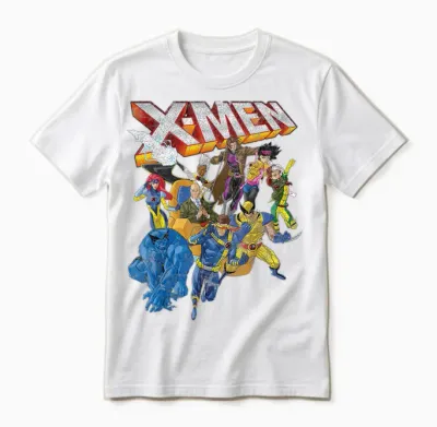 Marvel X-Men Vintage Group Shot Logo Unisex T-Shirt - White