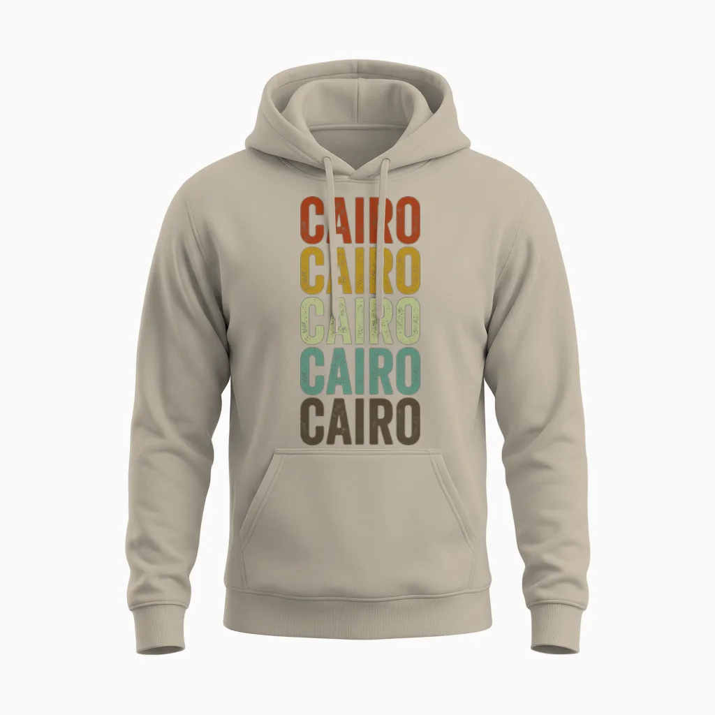Cairo Egypt Retro Vintage Unisex Hoodie - Sand