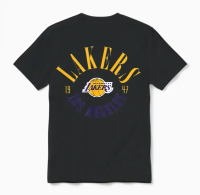 Official Nba Los Angeles Lakers T-Shirt Range Unisex T-Shirt - Black