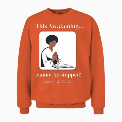 This Awakening Hebrew Israelite Women's Design Unisex Sweatshirt - Orange