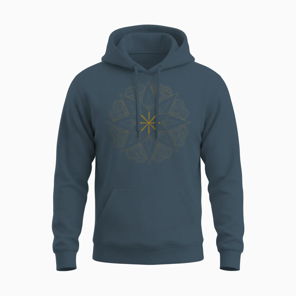 Star Design Unisex Hoodie in Dark Heather