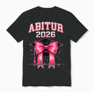 Abitur 2026 Mädchen T-Shirt Abi 2026 Ich Habe Fertig Unisex T-Shirt - Black