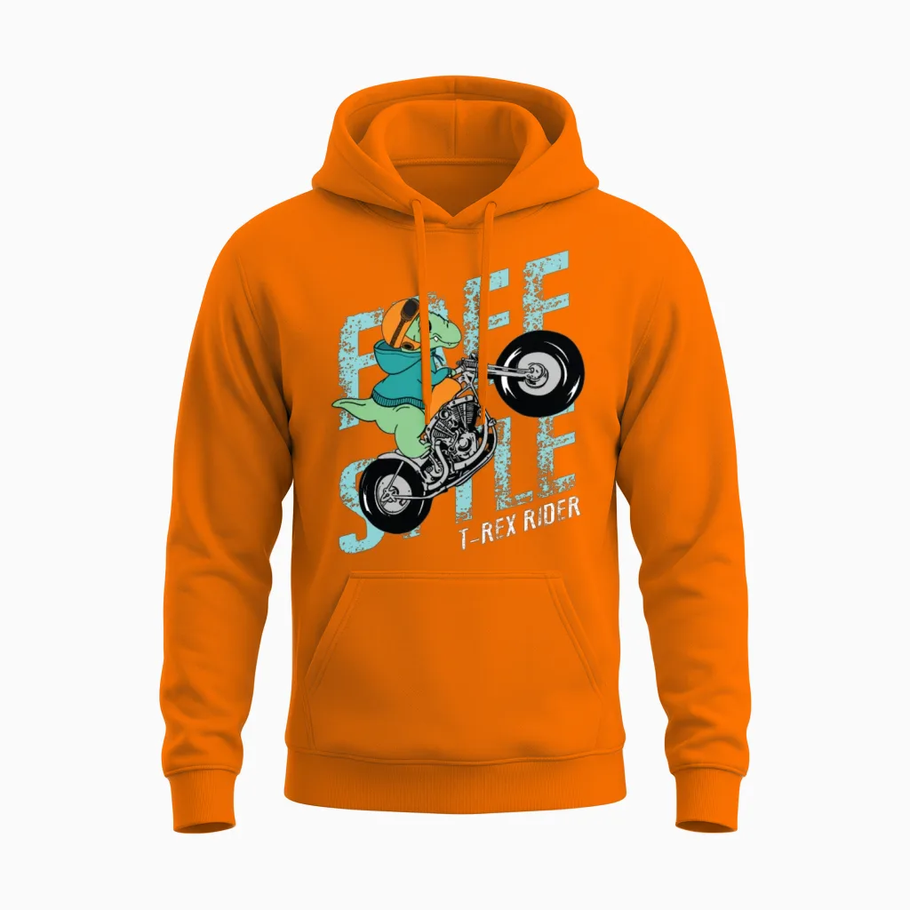 Funny Children 55 Unisex Hoodie in Safety Orange