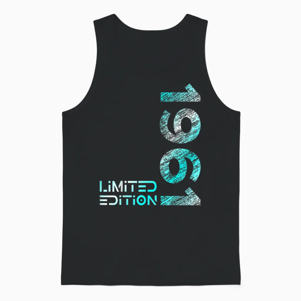 65. Geburtstag Limited Edition Jahrgang 1961 Mann Frau Unisex Tank Top in Black