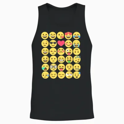 Emoticon Set Unisex Tank Top - Black