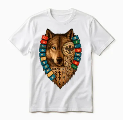 Göktürk Bozkurt Unisex T-Shirt - White