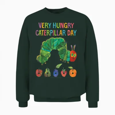 Eric Carle Very Hungry Caterpillar Day Children's Book Unisex Sweatshirt - Forest