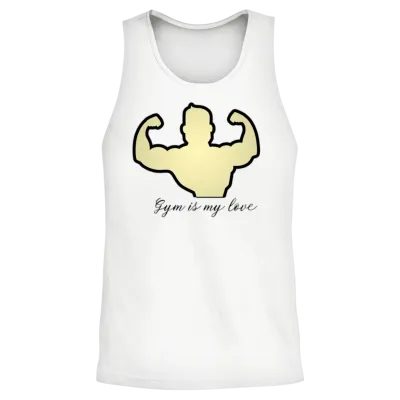Gym Is My Love Design/ Gym Is Life, Gym Is Calling Unisex Tank Top - White