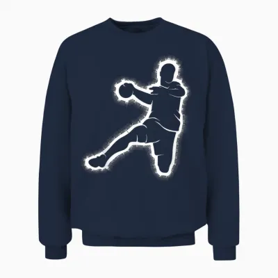 Handball Handballer Jungen Kinder Unisex Sweatshirt - Navy