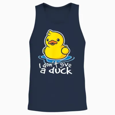 I Don't Give a Duck Lustiges T-Shirt Geschenk Unisex Tank Top - Navy