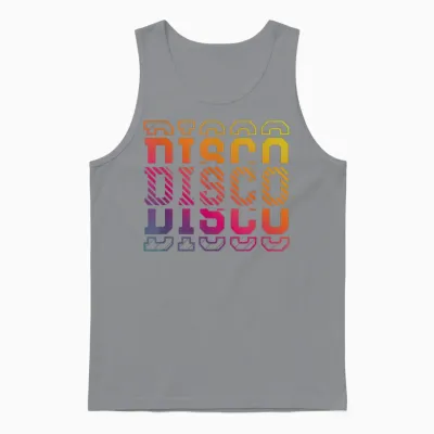 Disco Party Retro 80s 90s T-Shirt, Black Unisex Tank Top - Sport Grey