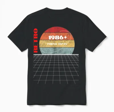 Retro 1986 Japan Unisex T-Shirt - Black