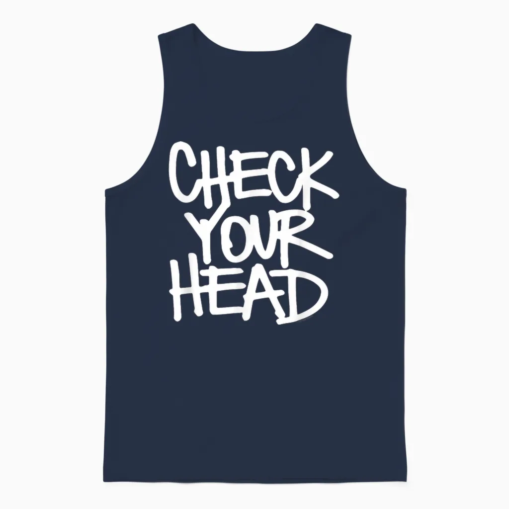 The Beastie Boys Check Your Head Music Gift Hip Hop Fans T-Shirt, Blue, S Unisex Tank Top in Navy