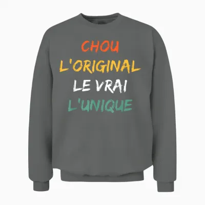 L'original L'unique Chou Garçon Prénom Chou Unisex Sweatshirt - Graphite Heather