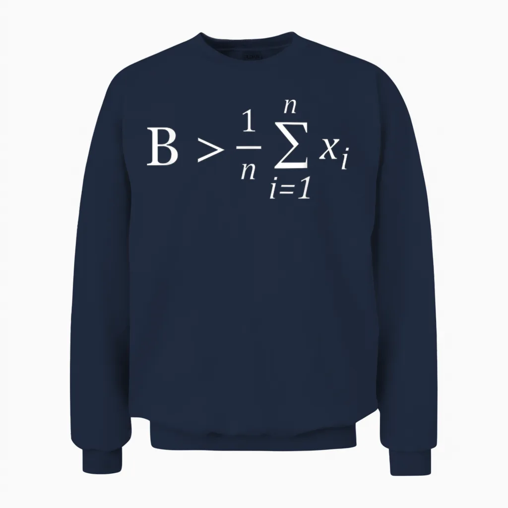 Be Greater Than Average Unisex Sweatshirt in Navy