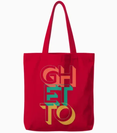 Retro Ghetto Tote Bags - Red
