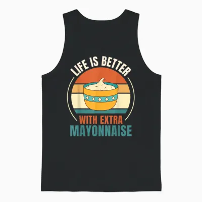 Das Vintage-Leben Ist Besser Mit Extra Mayonnaise Food Lover Unisex Tank Top - Black