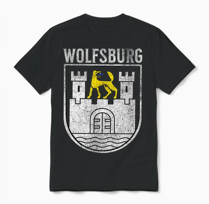 Wolfsburg Allemagne Unisex T-Shirt in Black
