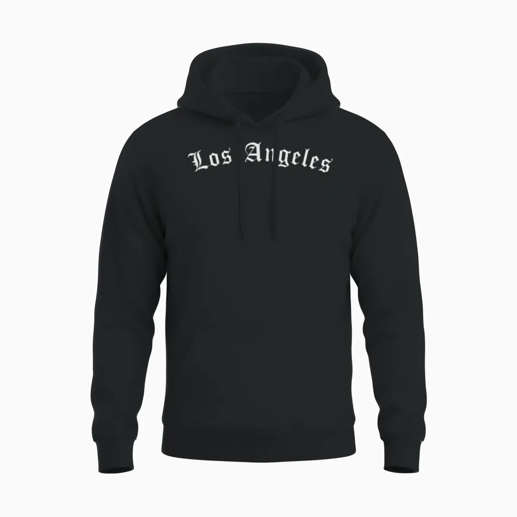 Los Angeles Unisex Hoodie in Black