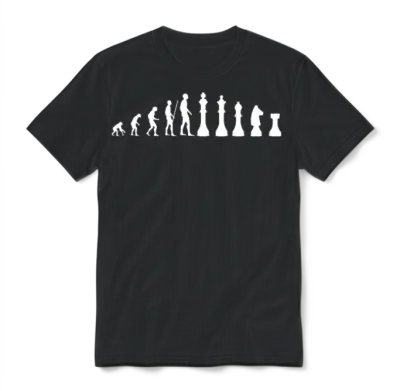 Chess Evolution Chess Player Unisex T-Shirt - Black