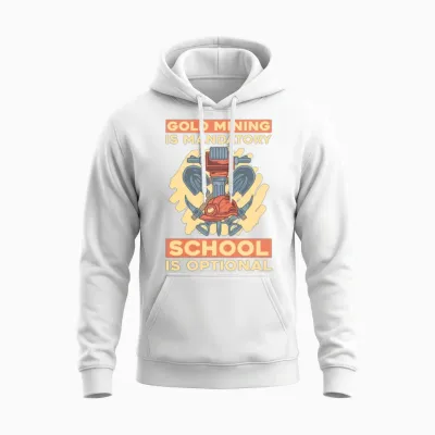 Gold Mining Unisex Hoodie - White