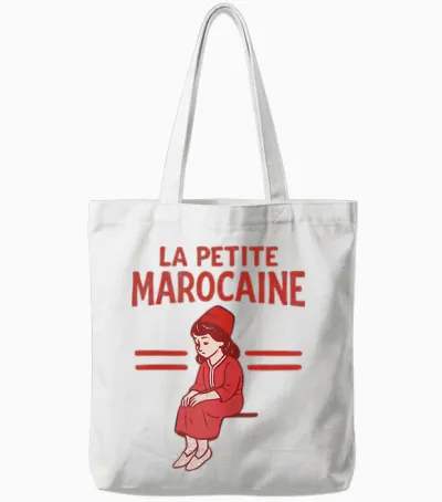 La Petite Marocain Moroccan Girl Gift Woman Morocco Tote Bags - White
