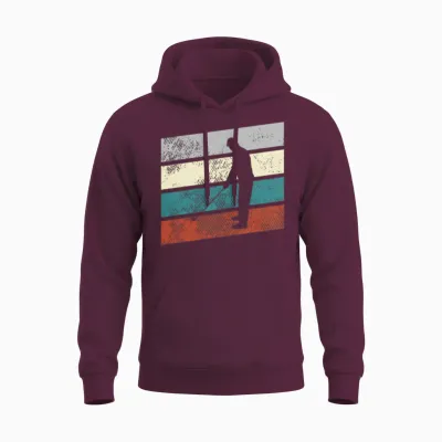 Golf Retro Unisex Hoodie - Maroon