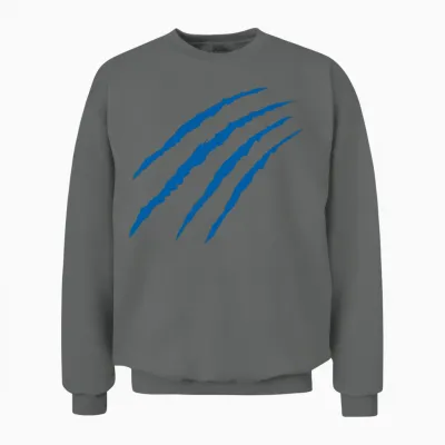 Cat Claw Marks (blue) Unisex Sweatshirt - Graphite Heather