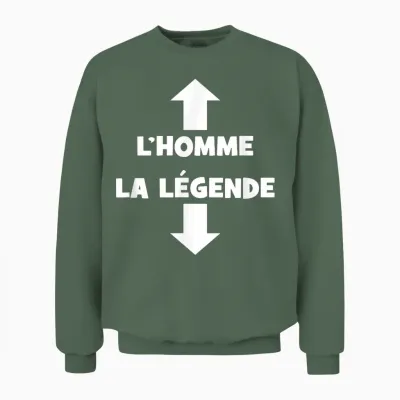Men's Birthday Gift Original Humour Funny the Legend Unisex Sweatshirt - Military Green