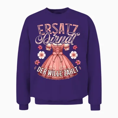 Costume Shirt Women's Costume T-Shirt Costume Replacement Dirndl T-Shirt, Black Unisex Sweatshirt - Purple