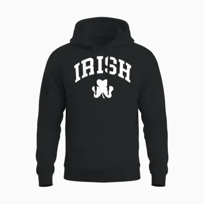 Irish Shamrock St Patricks Day Ireland Pride Irish Green Unisex Hoodie - Black
