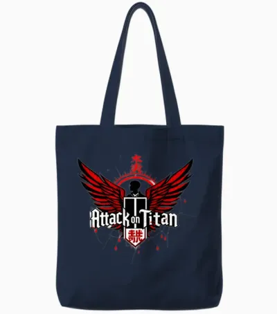 Attack on Titan Tote Bags - Navy