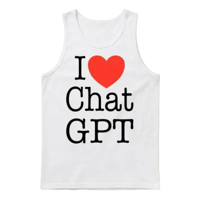 I Love Chatgpt Unisex Tank Top - White