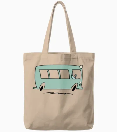 Pigeon Drive the Bus Tote Bags - Natural