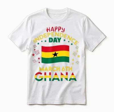 Ghana 68th Independence Day Ghanaian Pride Ghana Unisex T-Shirt - White