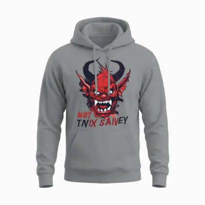 Funny, Not Today, Satan Unisex Hoodie - Sport Grey